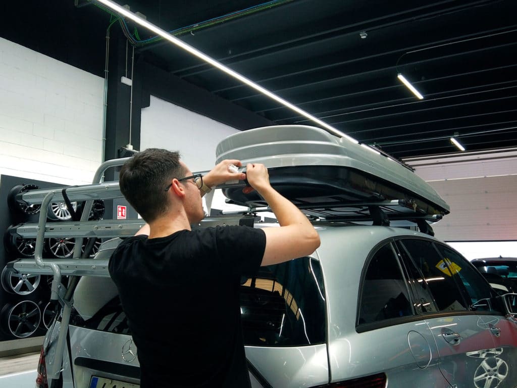 Mercedes Tuning montaje portaequipajes
